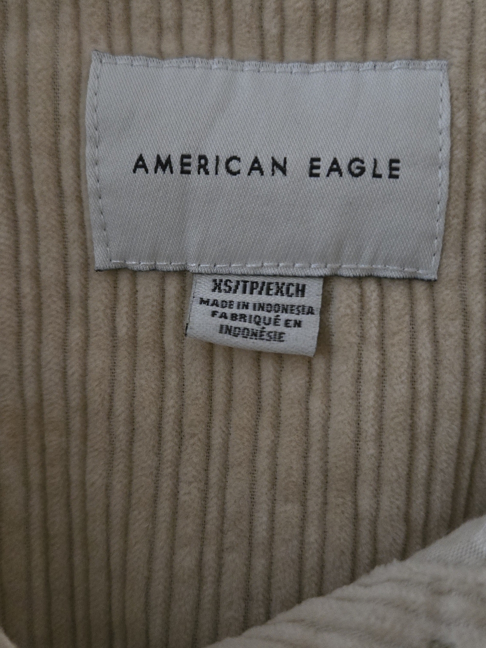 American Eagle Outfitters Beige Corduroy Button-Up Jacket - Picture 2 of 7